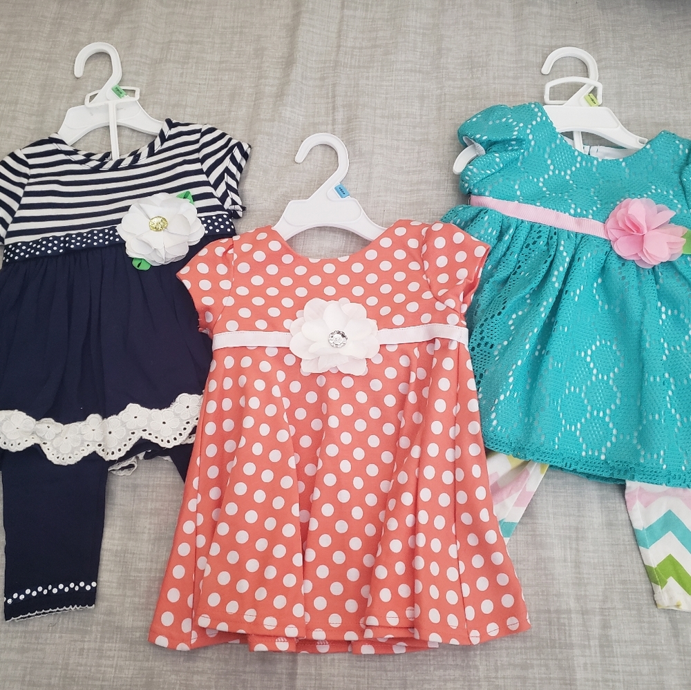 3 toddler girl dress sets
